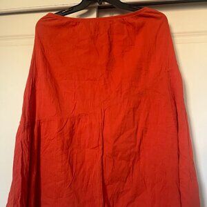 Lark Lane Orange Bohemian Peasant Maxi Long Skirt Size 14